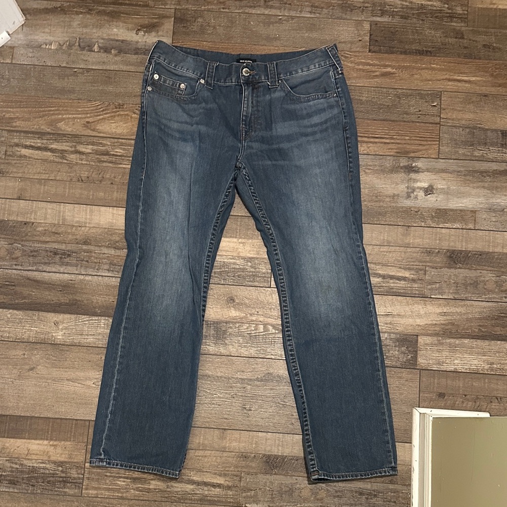 True Religion Straight Leg Dark Blue Jeans